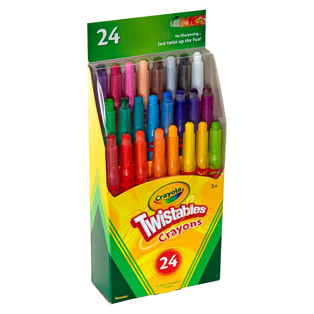 slide 2 of 9, Crayola 24ct Mini Twistables Crayons, 24 ct