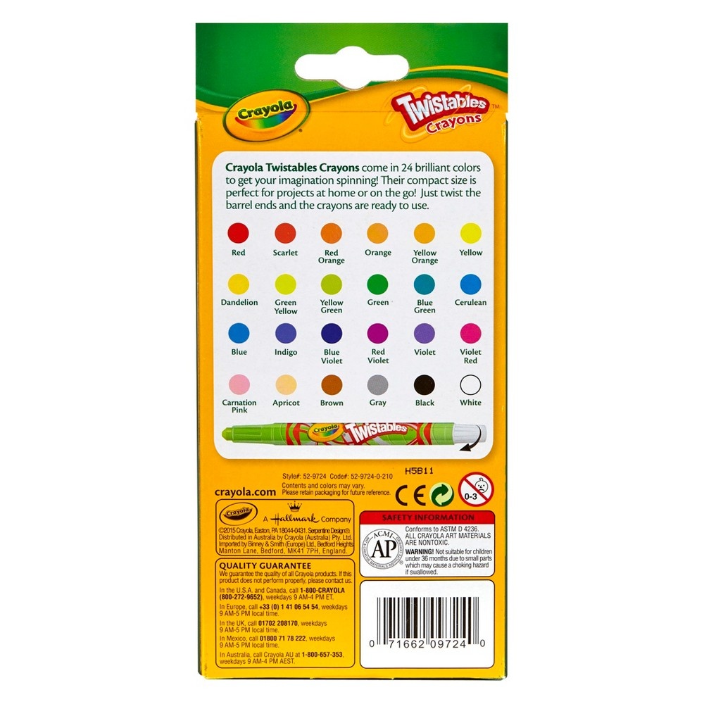 slide 3 of 9, Crayola 24ct Mini Twistables Crayons, 24 ct