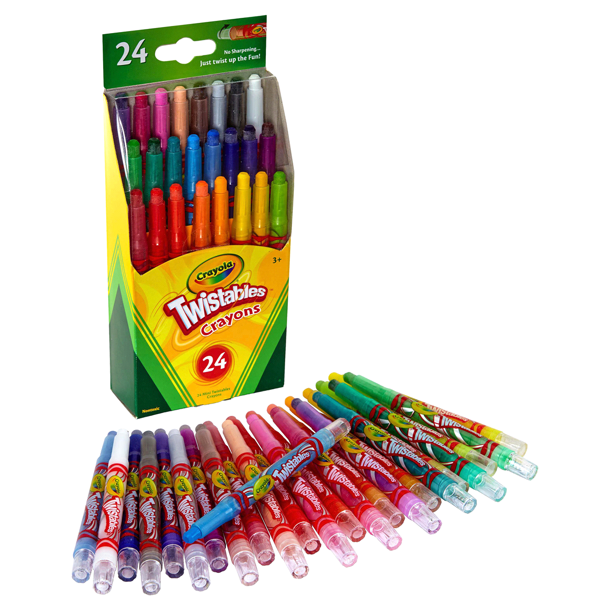 slide 4 of 9, Crayola 24ct Mini Twistables Crayons, 24 ct