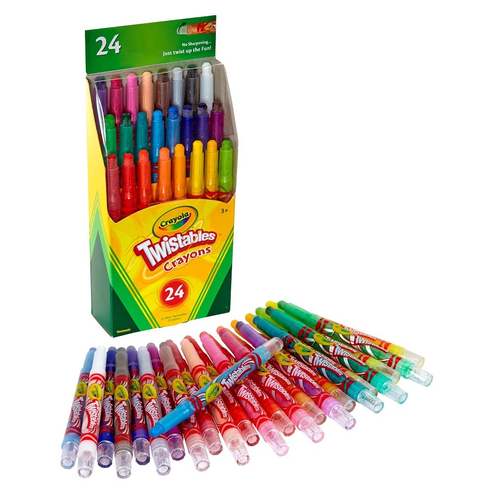 slide 8 of 9, Crayola 24ct Mini Twistables Crayons, 24 ct