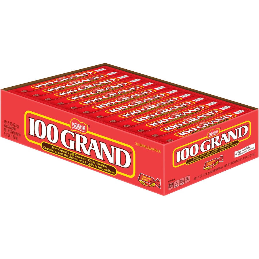 slide 2 of 8, 100 Grand 100 Grand Candy Bars 36 Ct, 1.5 oz