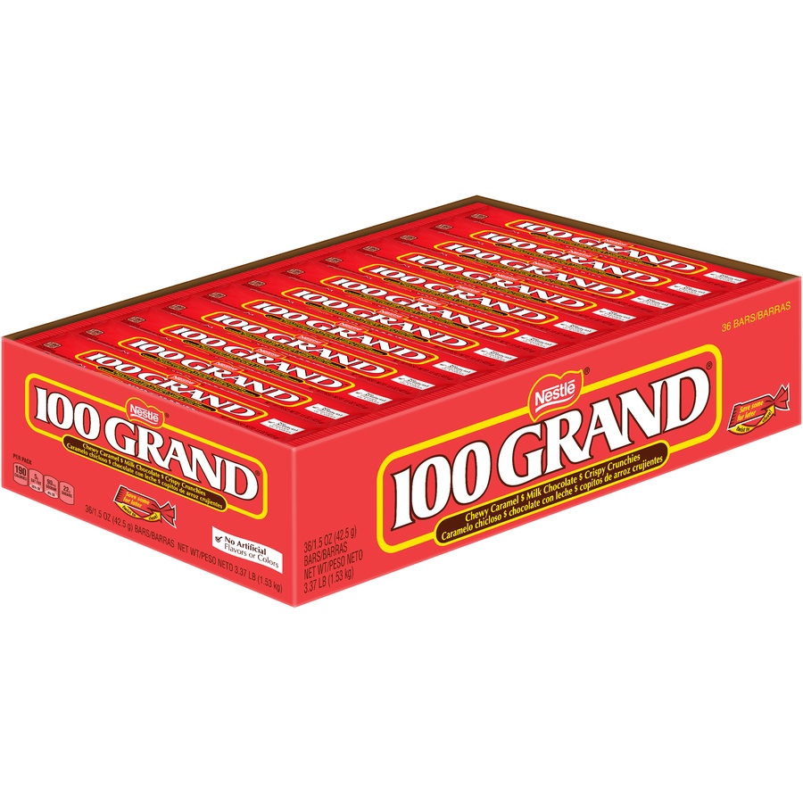 slide 7 of 8, 100 Grand 100 Grand Candy Bars 36 Ct, 1.5 oz