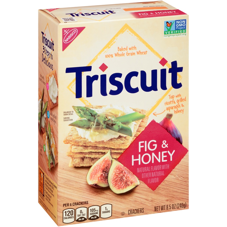 slide 2 of 8, Triscuit Fig & Honey Crackers, 8.5 oz