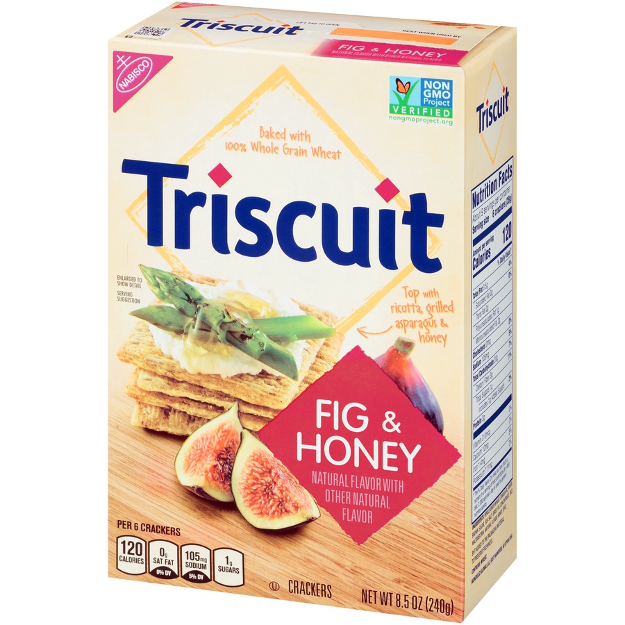 slide 3 of 8, Triscuit Fig & Honey Crackers, 8.5 oz