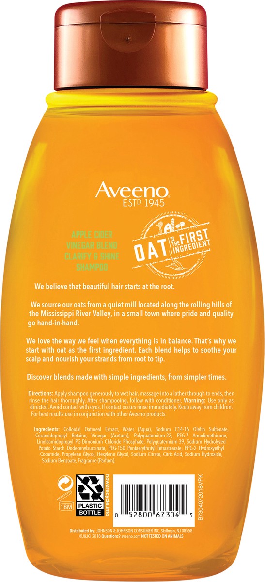 slide 7 of 7, Aveeno Scalp Soothing Apple Cider Vinegar Blend Shampoo, 12 Fl. Oz, 354 ml