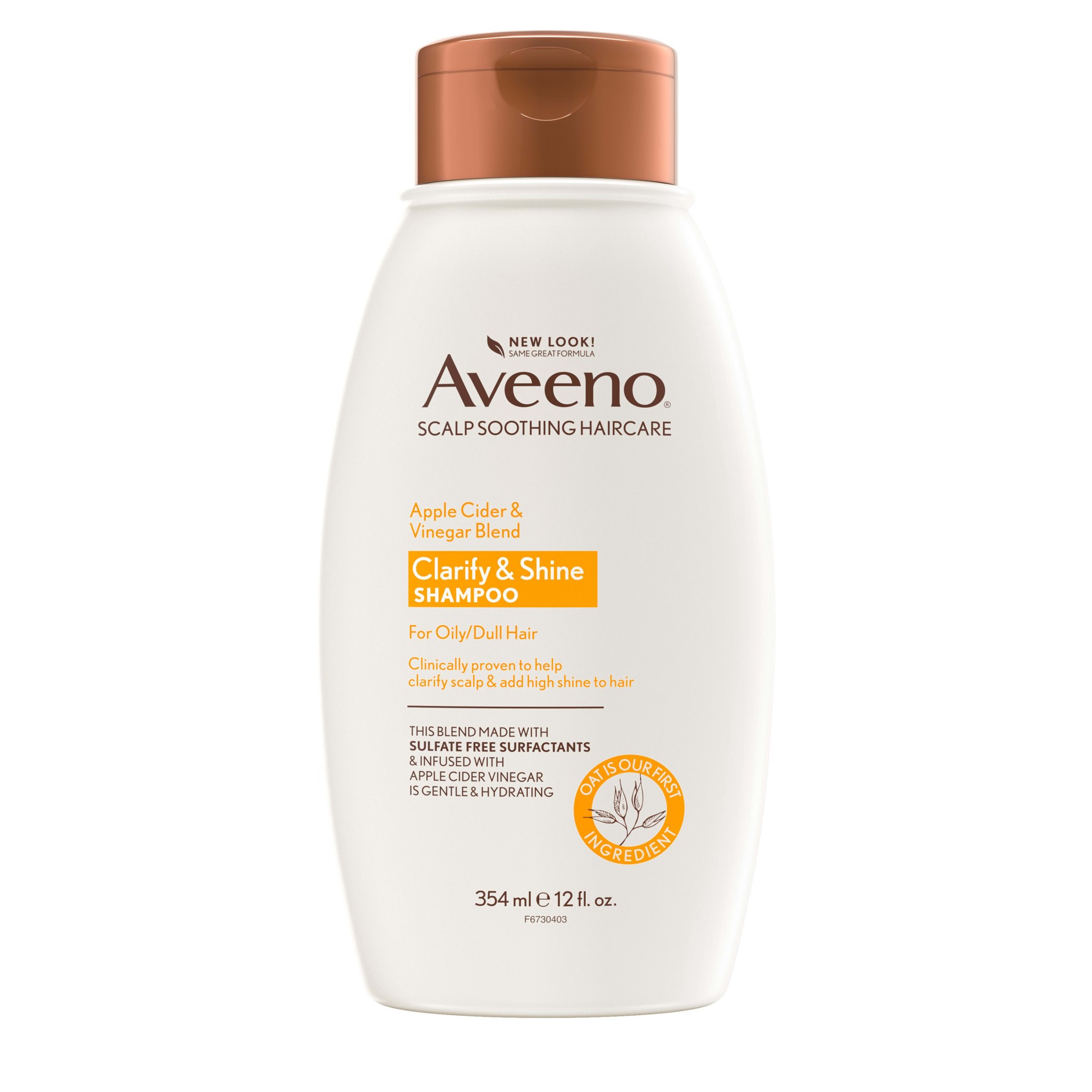 slide 1 of 7, Aveeno Apple Cider Vinegar Clarifying Shampoo, Shine Enhancing, 12 fl oz, 354 ml