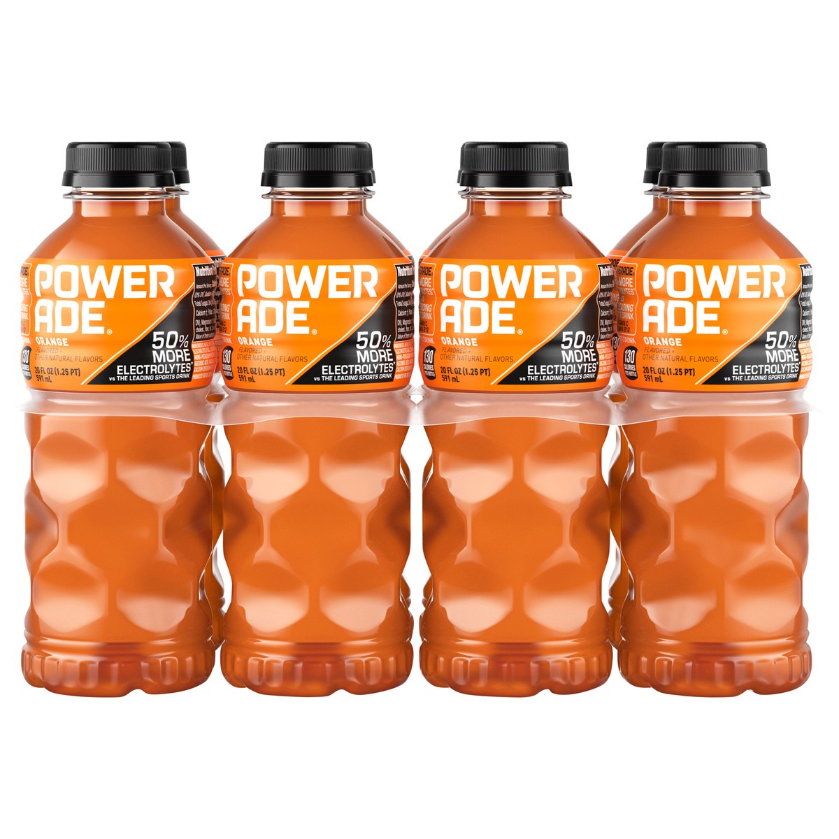 slide 1 of 3, POWERADE Orange Sports Drink, 20 fl oz (Pack of 8), 8 ct