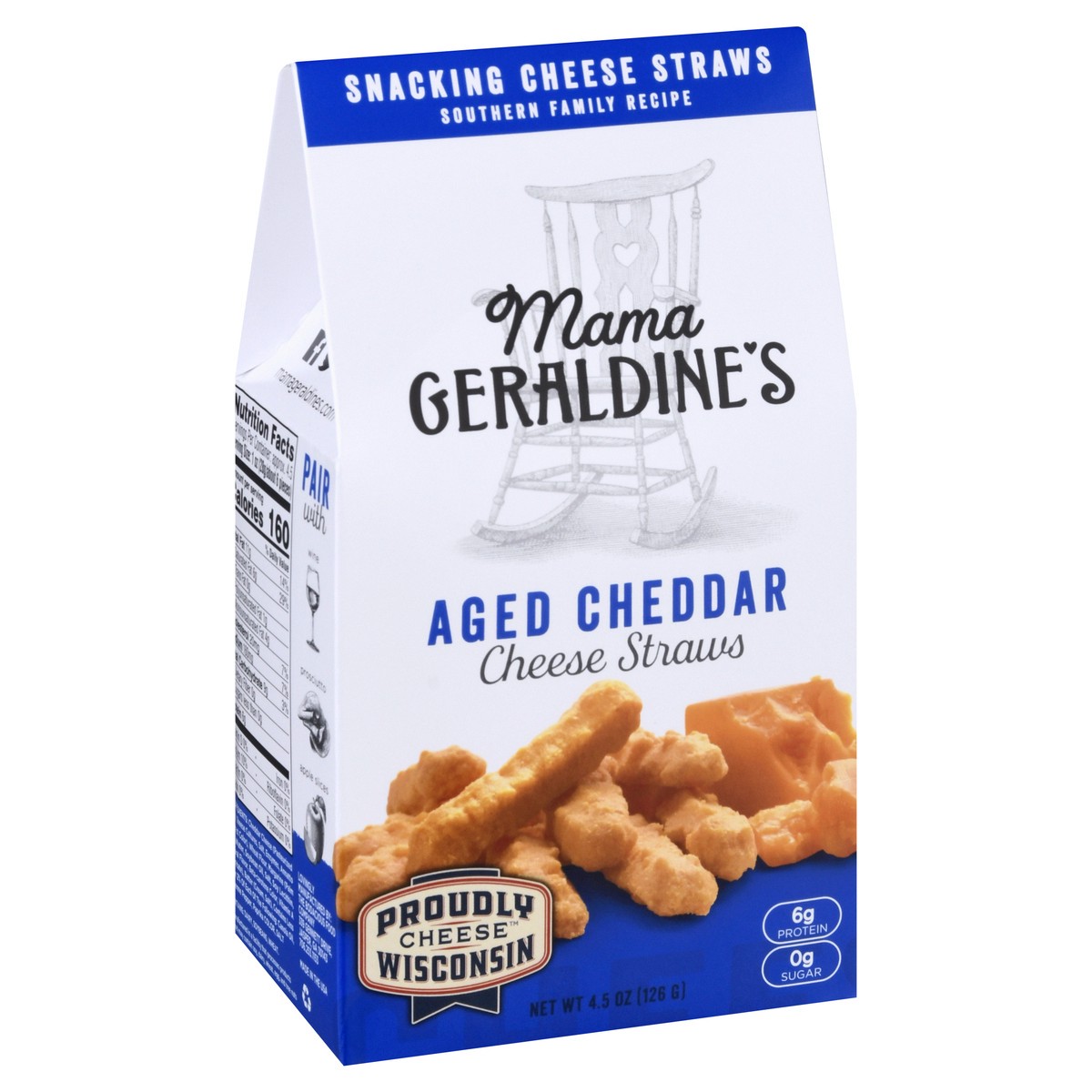 slide 3 of 13, Mama Geraldines Aged Cheddar Cheese Straws 4.5 oz, 4.5 oz