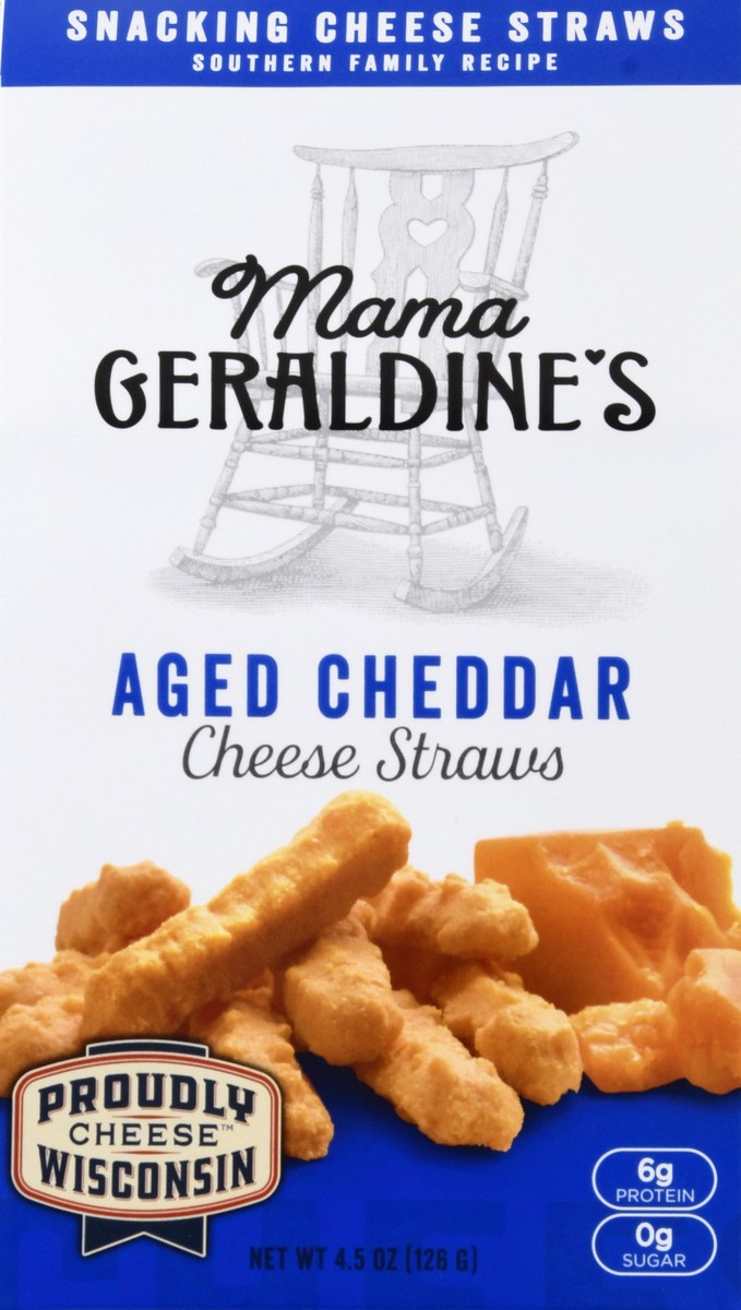 slide 11 of 13, Mama Geraldines Aged Cheddar Cheese Straws 4.5 oz, 4.5 oz