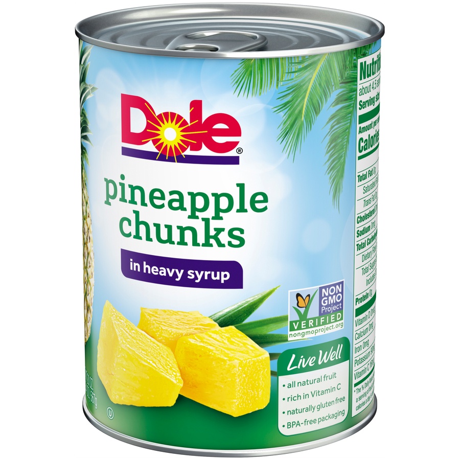 slide 2 of 9, Dole Pineapple Chunks in Heavy Syrup, 
