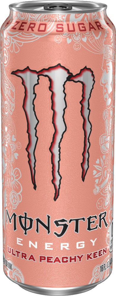 slide 3 of 3, Monster Zero Sugar Ultra Peachy Keen/Zero Ultra/Ultra Strawberry Dreams Energy Drink 12 - 16 fl oz Cans, 12 ct