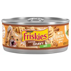 Purina Friskies Gravy Pate Wet Cat Food, Extra Gravy Pate With Chicken in Savory Gravy
