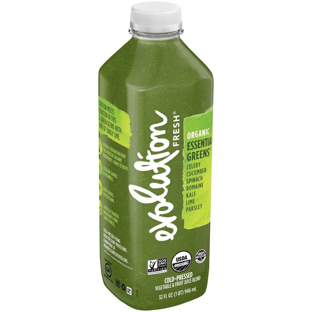 slide 3 of 6, Evolution Fresh Organic Cold-Pressed Essential Greens Juice Blend 32 oz, 