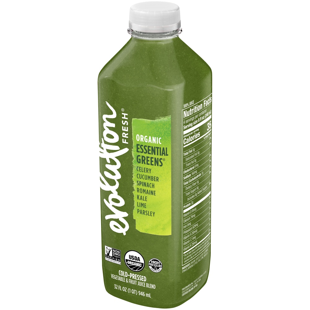 slide 4 of 6, Evolution Fresh Organic Cold-Pressed Essential Greens Juice Blend 32 oz, 