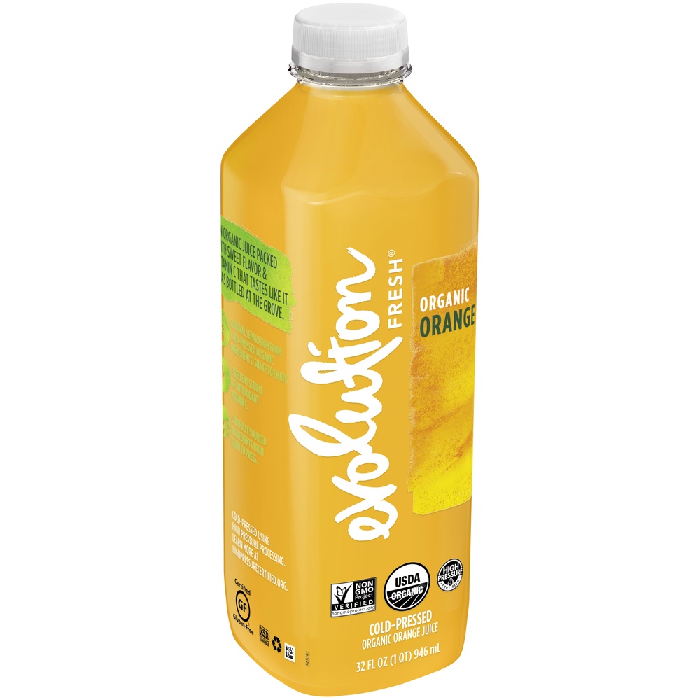 slide 2 of 6, Evolution Fresh Cold-pressed Organic Orange Juice, 32 fl oz