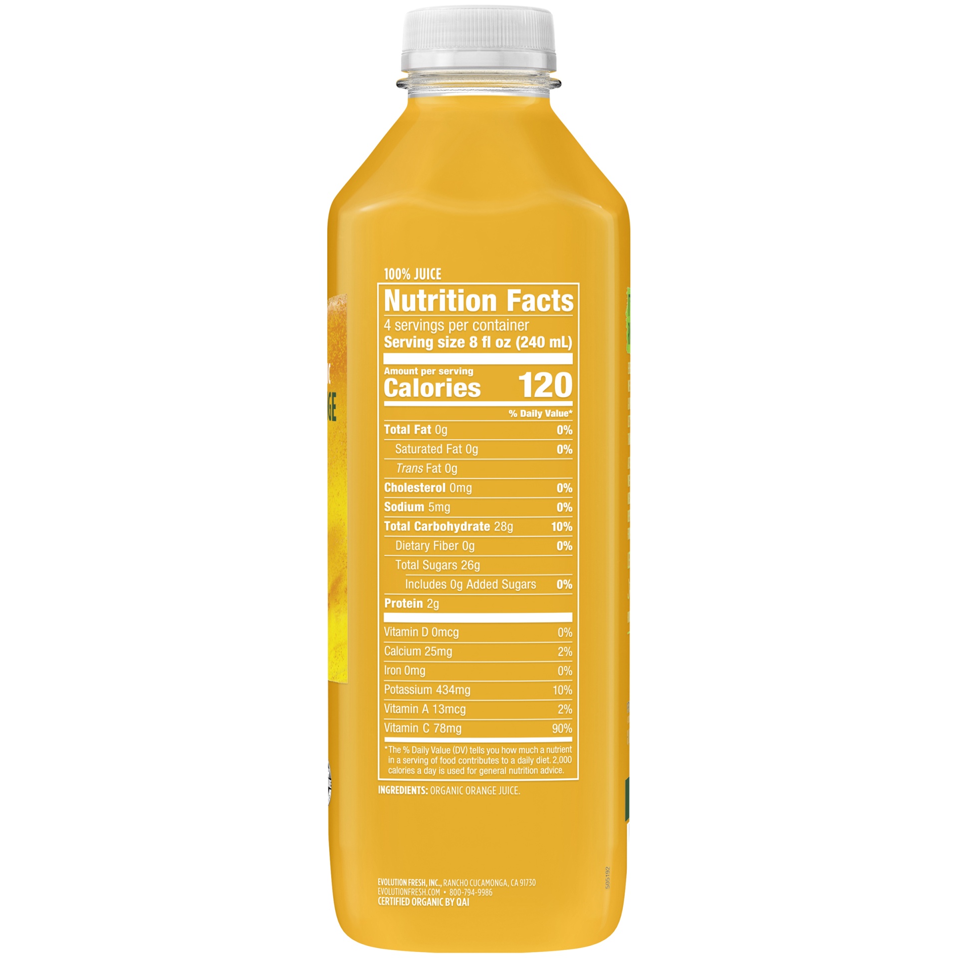 slide 5 of 6, Evolution Fresh Cold-pressed Organic Orange Juice, 32 fl oz