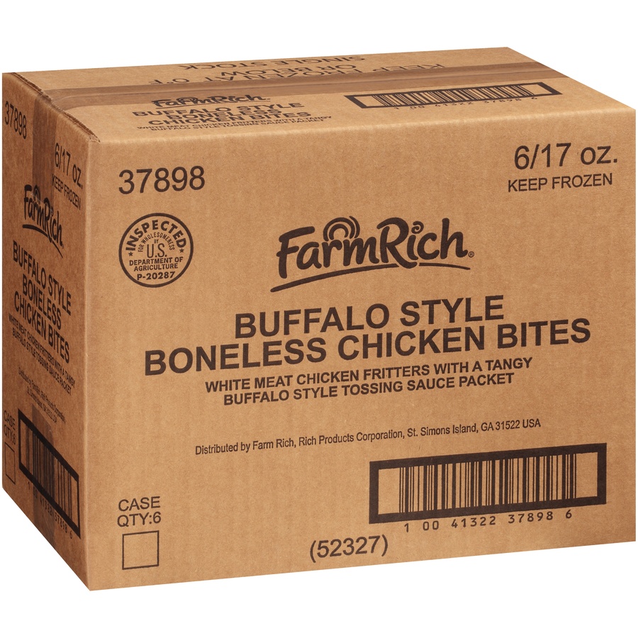 slide 2 of 8, Farm Rich BBQ Style Boneless Chicken Bites, 17 oz