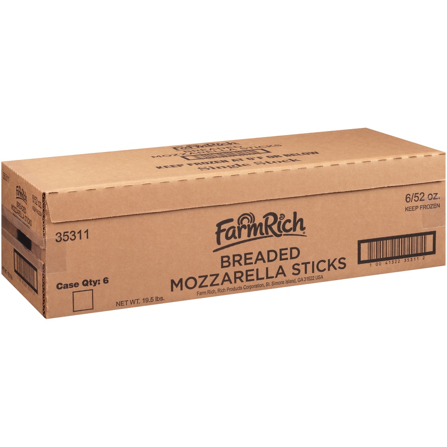 slide 2 of 8, Farm Rich Breaded Mozzarella Sticks 45 ct Box, 