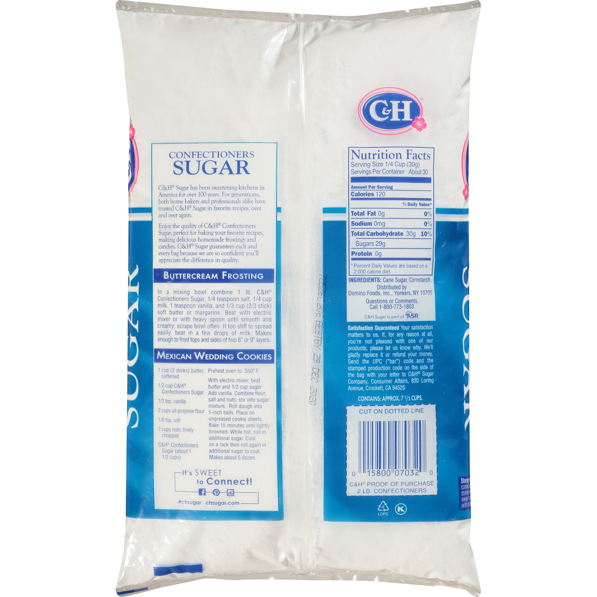 slide 3 of 6, C&H Premium Cane Powdered Sugar, 2 lb