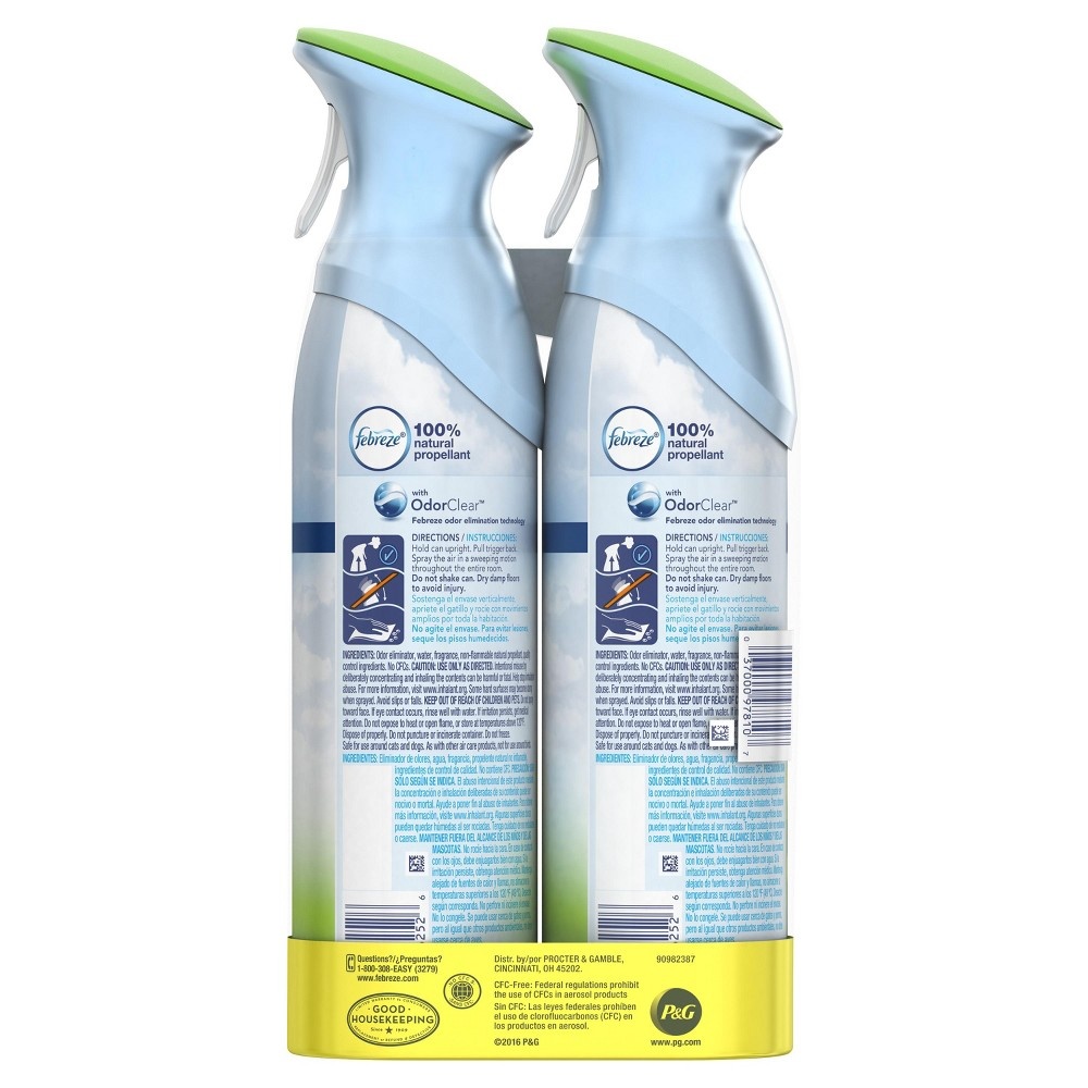 slide 2 of 9, Febreze Odor-Eliminating Air Freshener, with Gain Scent, Original Scent, Pack of 2, 8.8 fl oz each, 