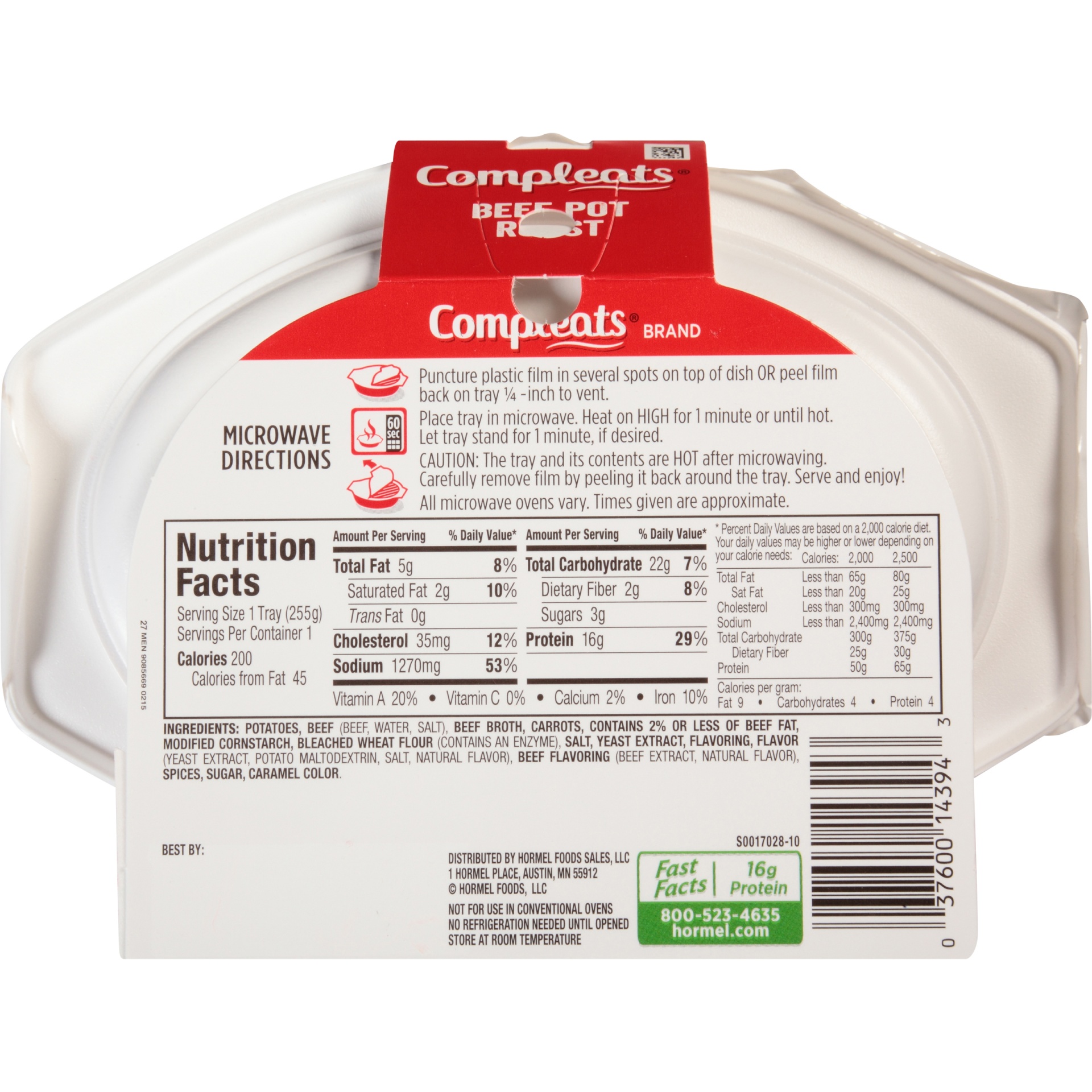 slide 3 of 6, Hormel COMPLEATS Beef Pot Roast, 9 oz