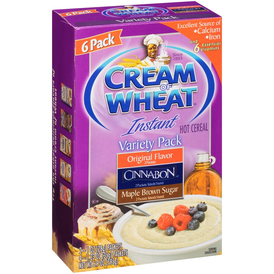 slide 4 of 8, Cream of Wheat Variety Pack Instant Hot Cereal, 6 ct