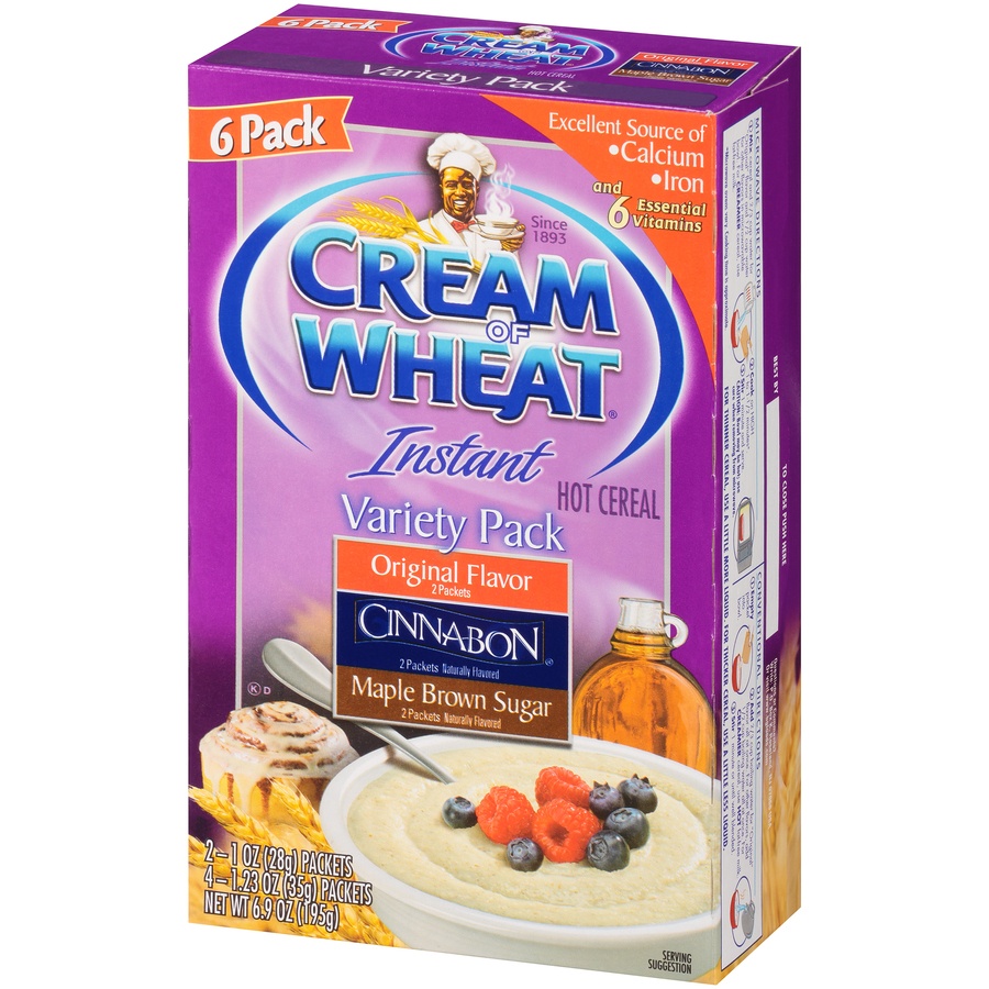 slide 5 of 8, Cream of Wheat Variety Pack Instant Hot Cereal, 6 ct