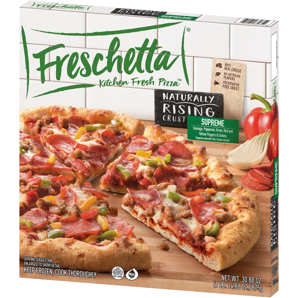 slide 3 of 9, Freschetta Naturally Rising Crust Pizza, Classic Supreme, 30.88 oz