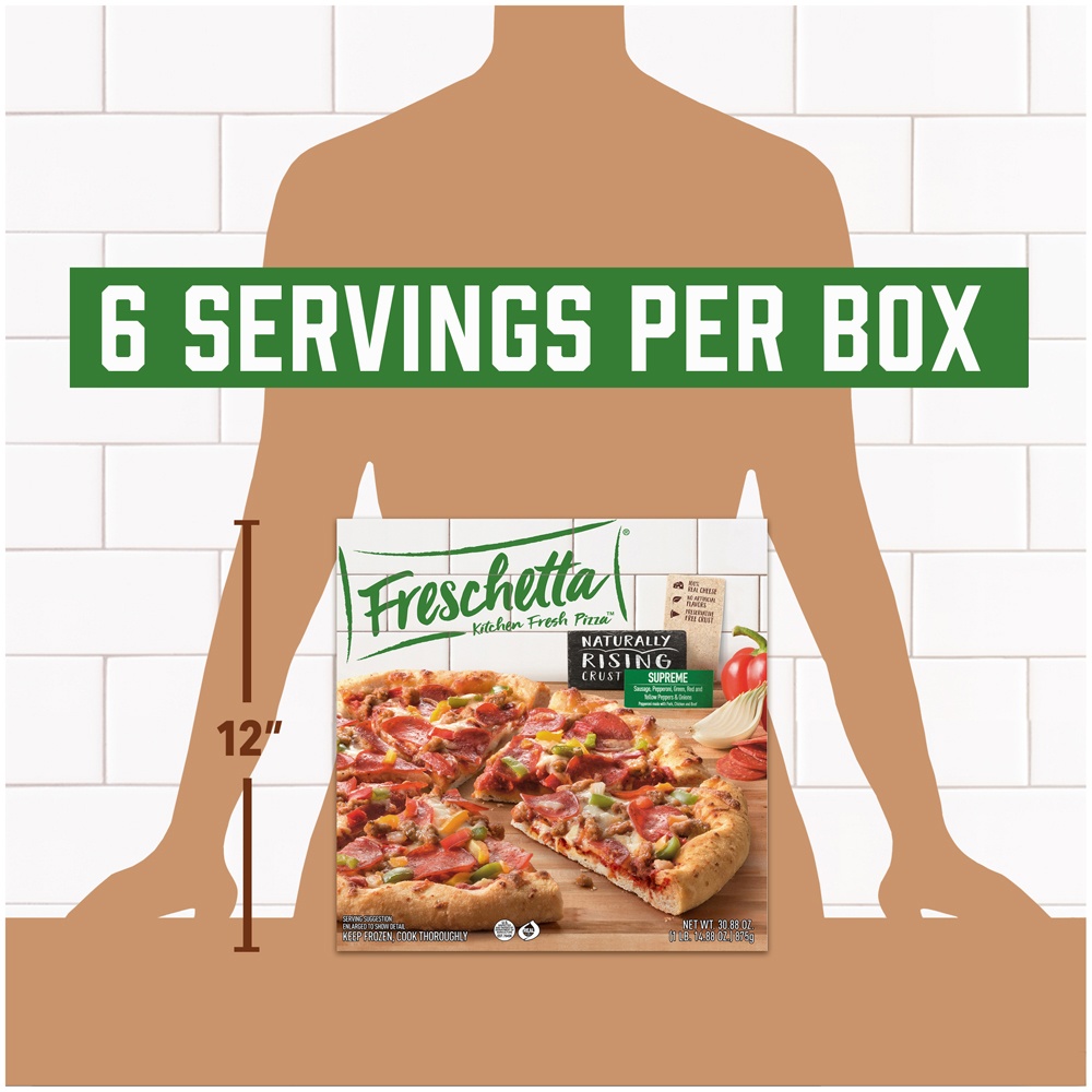 slide 7 of 9, Freschetta Naturally Rising Crust Pizza, Classic Supreme, 30.88 oz