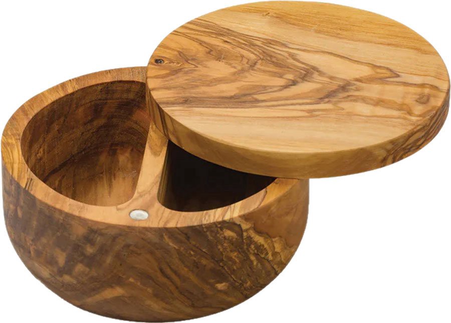 slide 1 of 1, RSVP International Olive Wood Double Salt Box, 1 ct