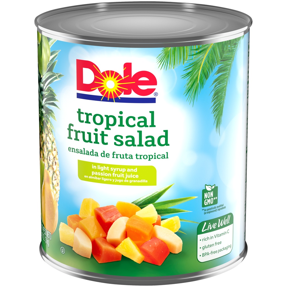 slide 4 of 8, Dole Fruit Salad, Tropical, 106 oz