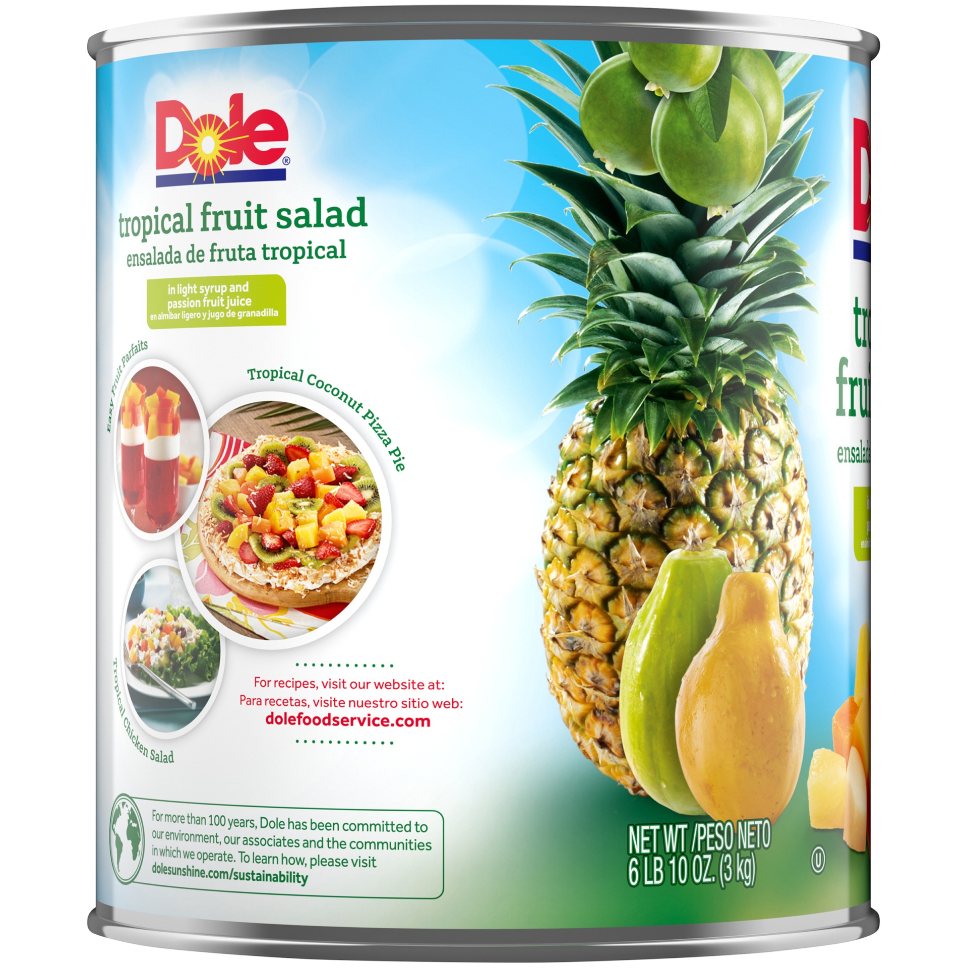 slide 6 of 8, Dole Fruit Salad, Tropical, 106 oz