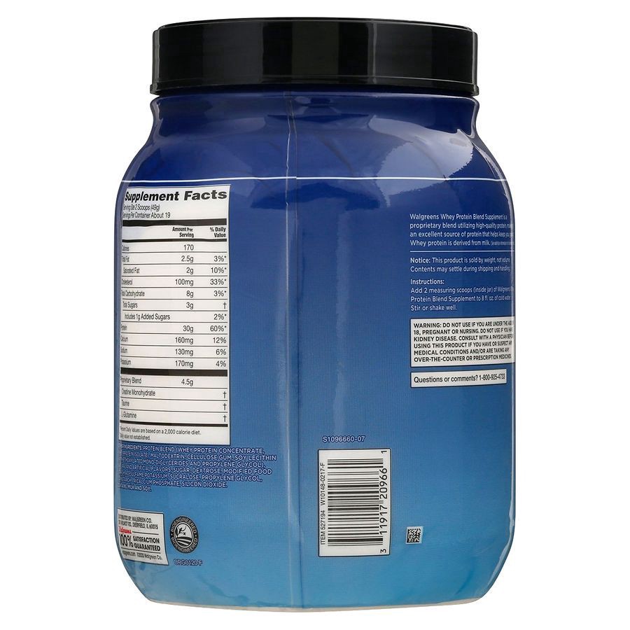slide 5 of 5, Walgreens Whey Protein Powder Vanilla, 32 oz