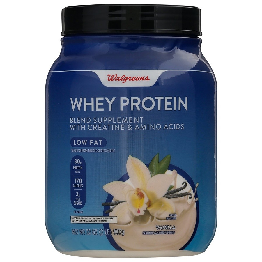 slide 1 of 1, Walgreens Whey Protein Powder Vanilla, 32 oz