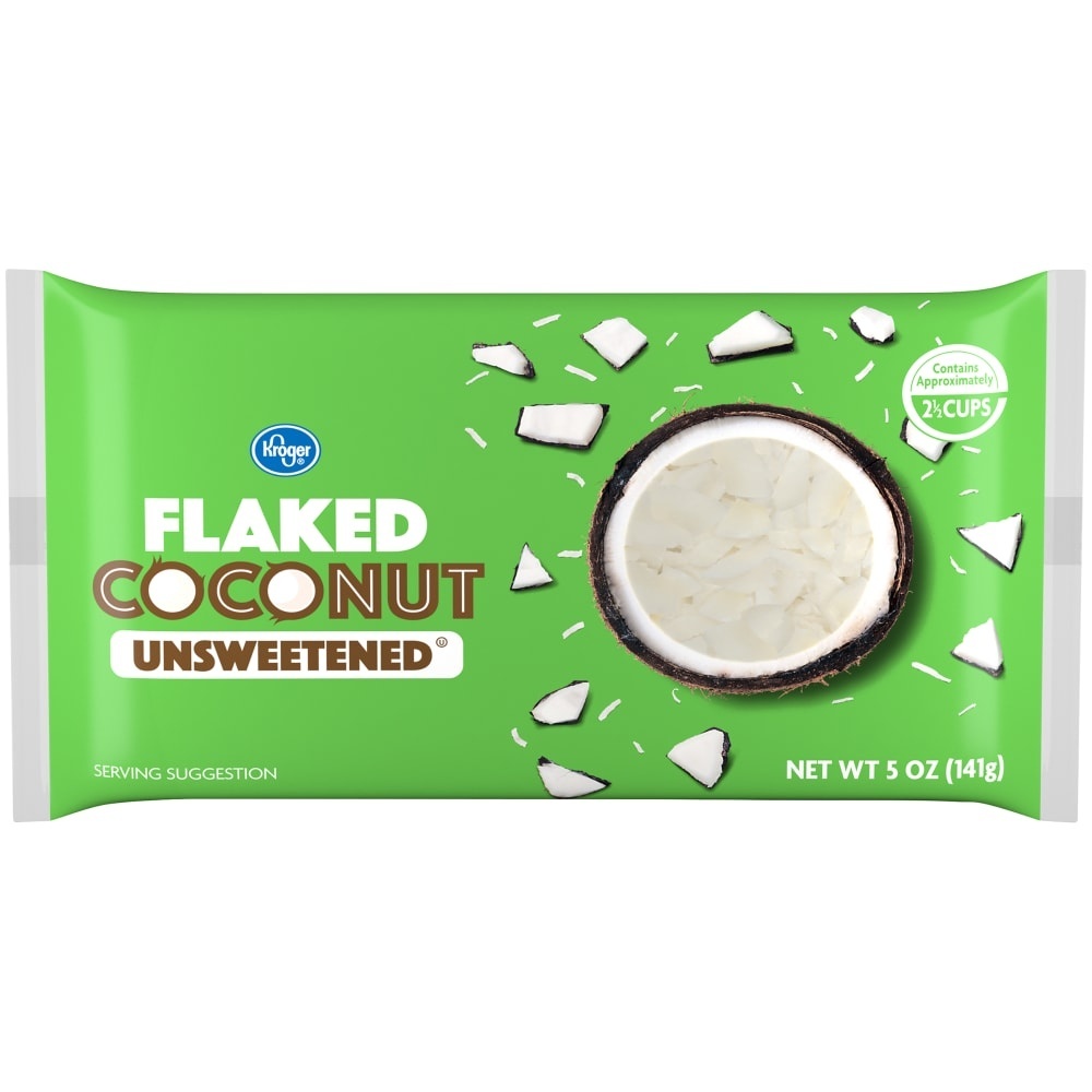 slide 1 of 1, Kroger Unsweetened Flake Coconut, 5 oz