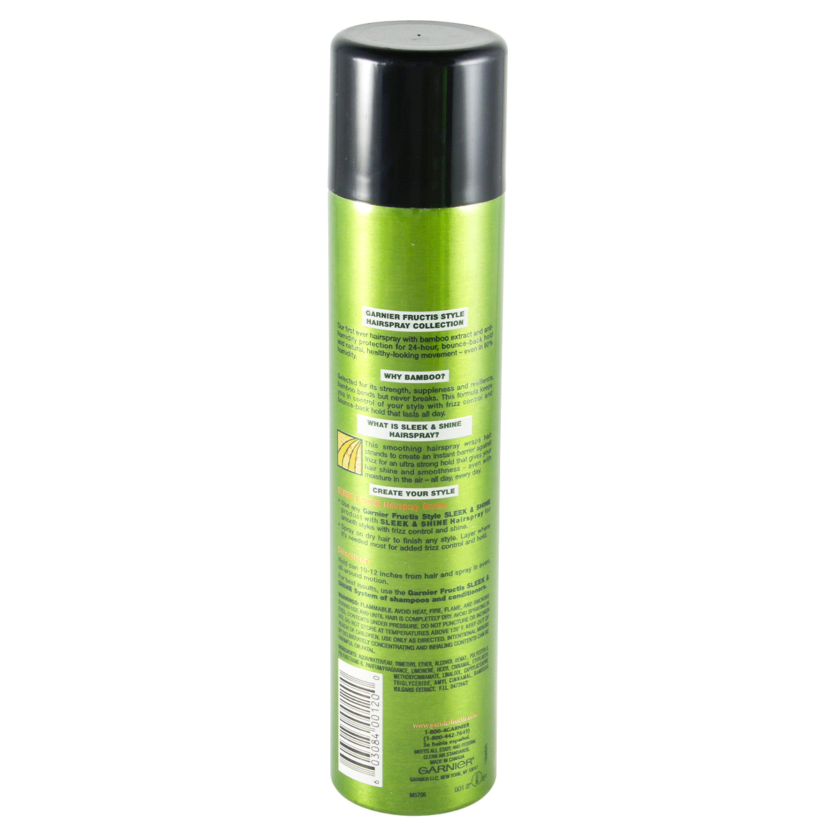 slide 2 of 2, Garnier Fructis Style Sleek & Shine Anti-Humidity Hairspray, Ultra Strong Hold, 8.25 oz., 8.25 oz