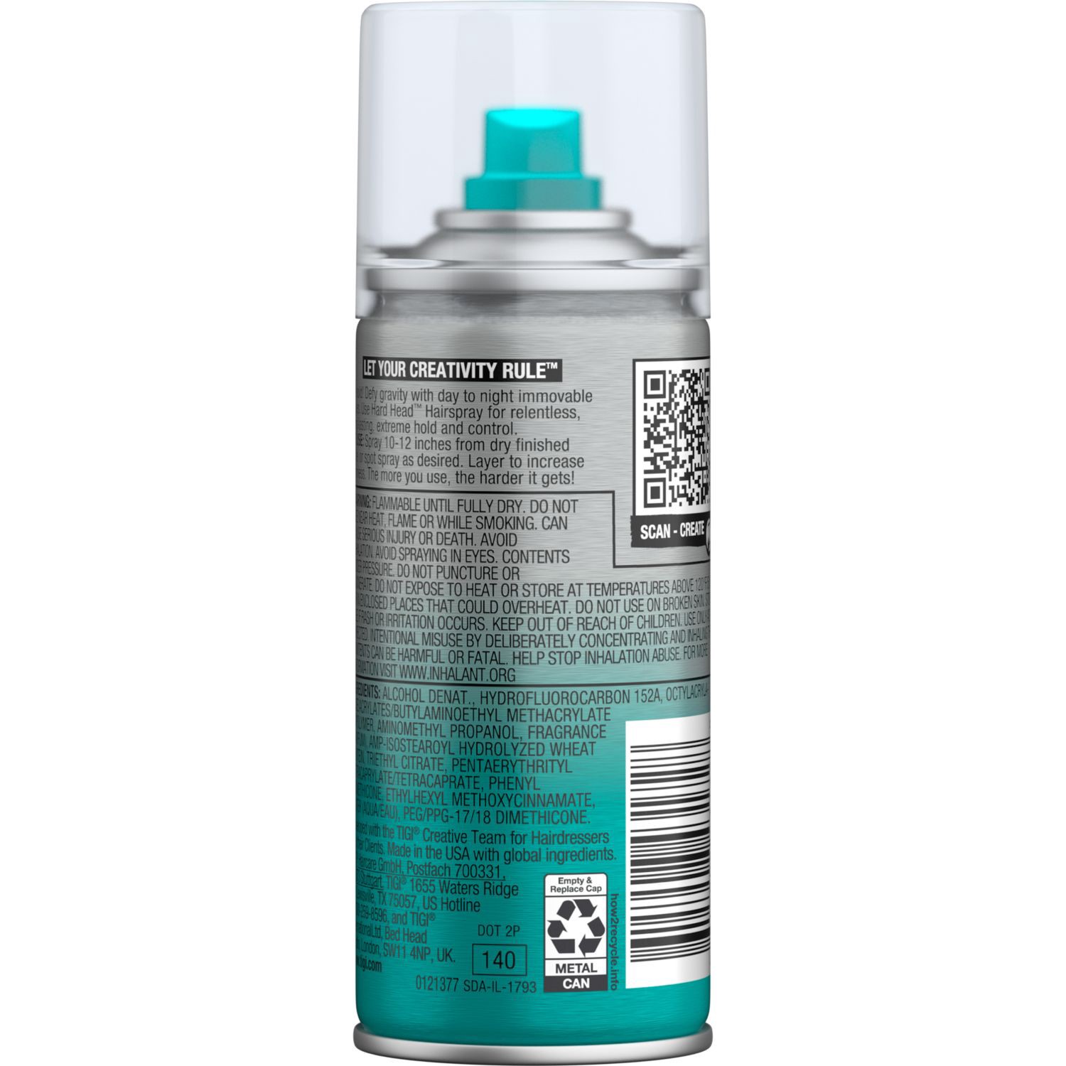 slide 4 of 5, Tigi Bed Head Hard Head Extreme Hold Hairspray, 3 Oz, 3 oz