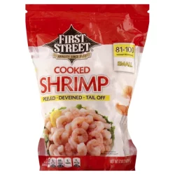 First Street 81/100 Cooked Shrimp Tail Off