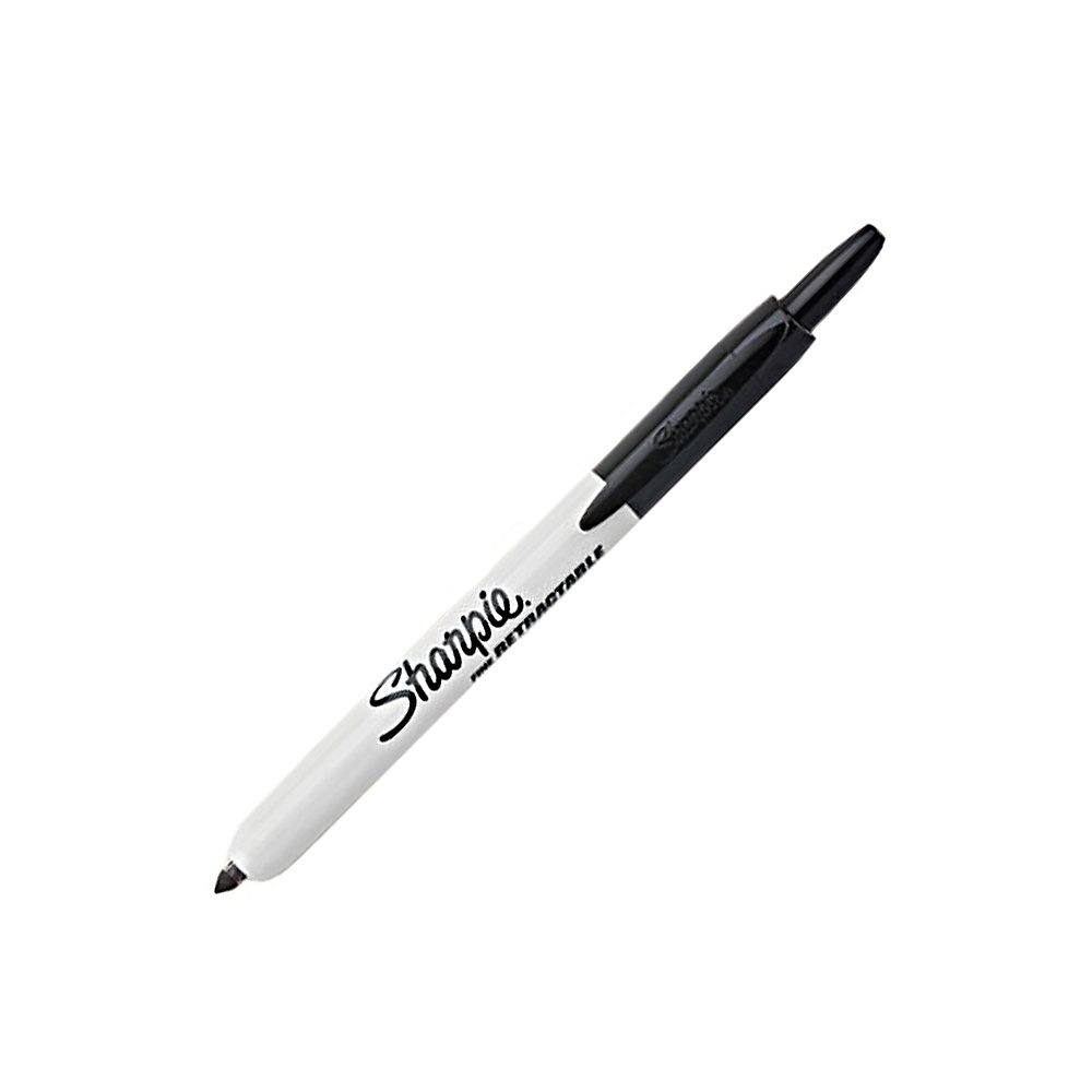 slide 1 of 1, Sharpie Retractable Permanent Marker, Black, 1 ct