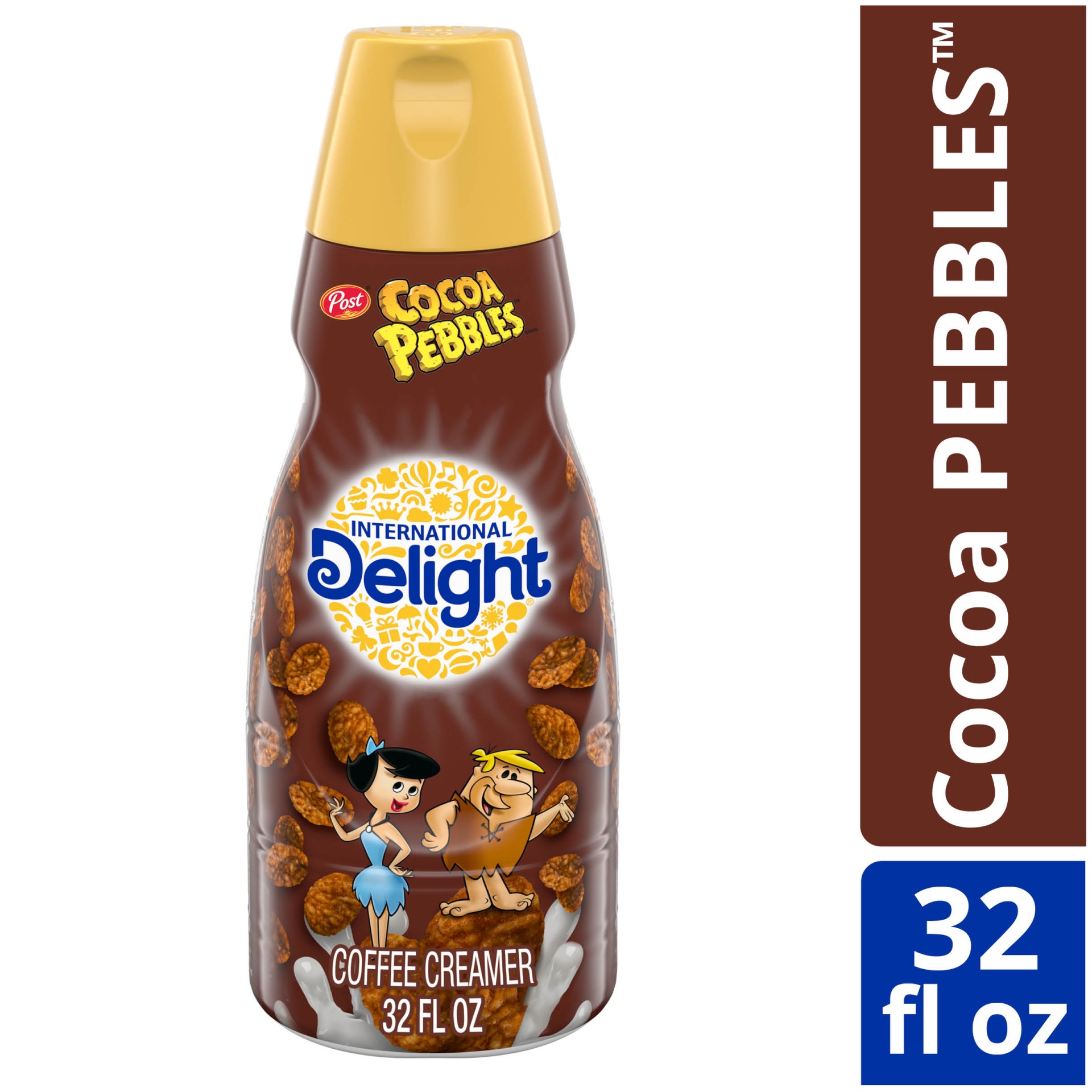 slide 1 of 1, International Delight Cocoa PEBBLES Coffee Creamer, 32 fl oz