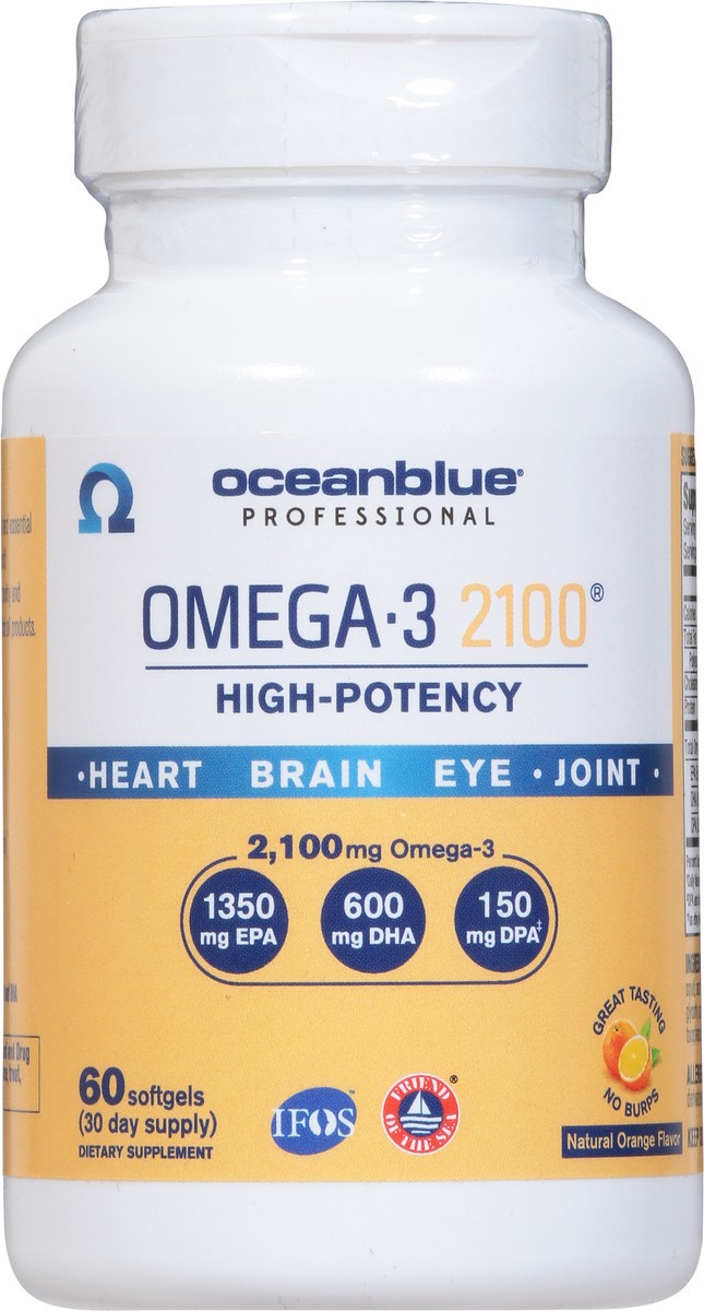 slide 6 of 9, Oceanblue Natural Orange Omega-3 2100 60 Softgels, 60 ct