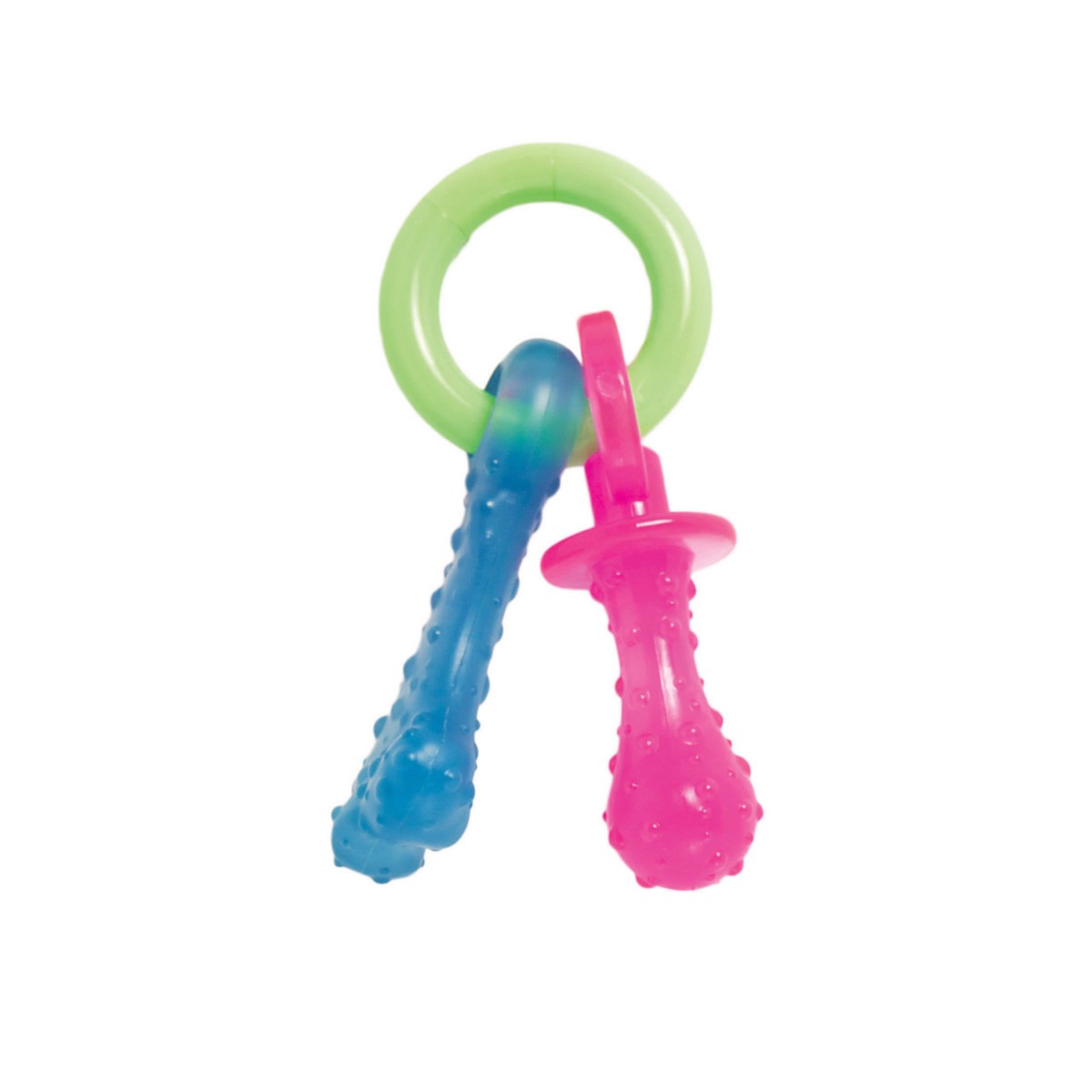 slide 7 of 9, Nylabone Puppy Pacifier Teething Toy Bacon Pacifier Small/Regular - Up to 25 Ibs.(1 Count), 1 ct