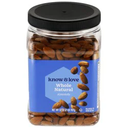 know & love Whole Natural Almonds 32 Ounces