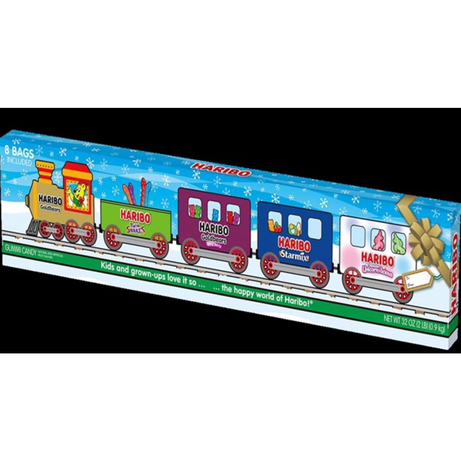 slide 1 of 1, Holiday - Haribo Train Gift Box Gummi Candy, 31 oz