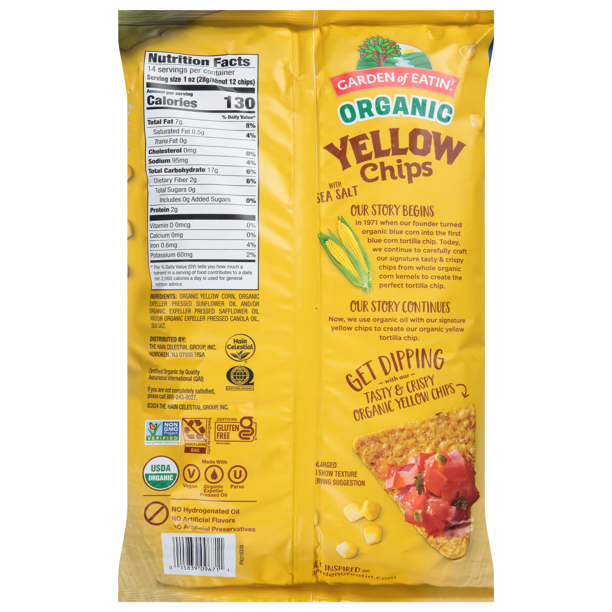 slide 2 of 2, Garden of Eatin' Organic Yellow Corn Tortilla Chips 14 oz, 14 oz