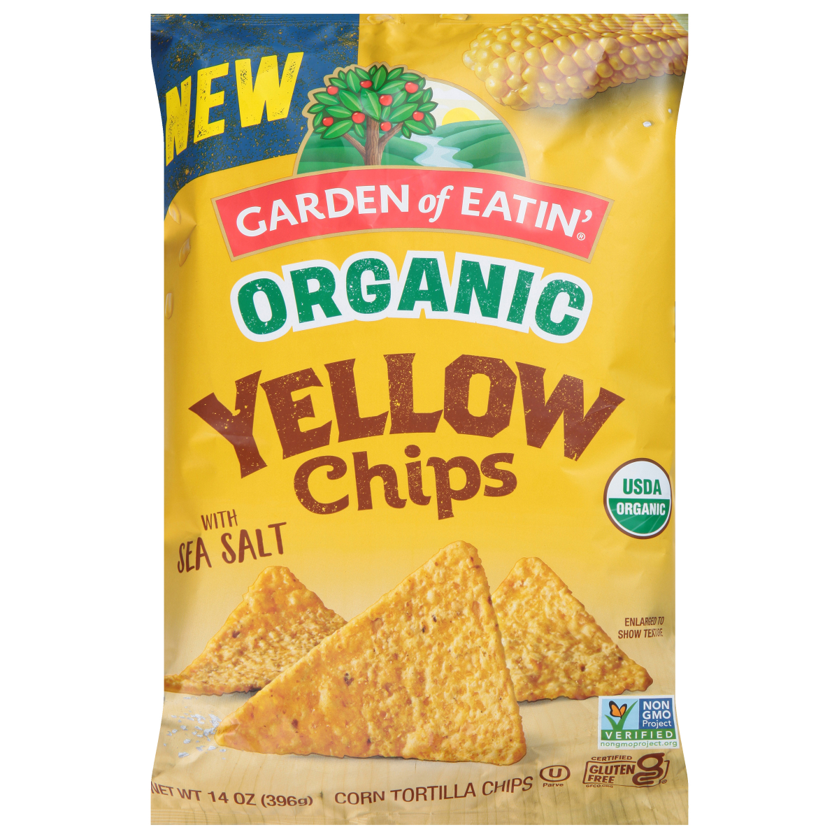 slide 1 of 2, Garden of Eatin' Organic Yellow Corn Tortilla Chips 14 oz, 14 oz
