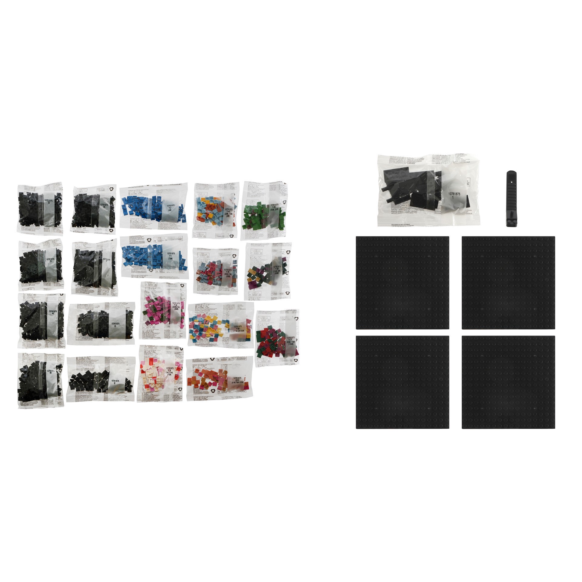 slide 5 of 6, 10" X 10" Flower Field Pixelated Brick Art Kit By Make Market, 10 in x 10 in