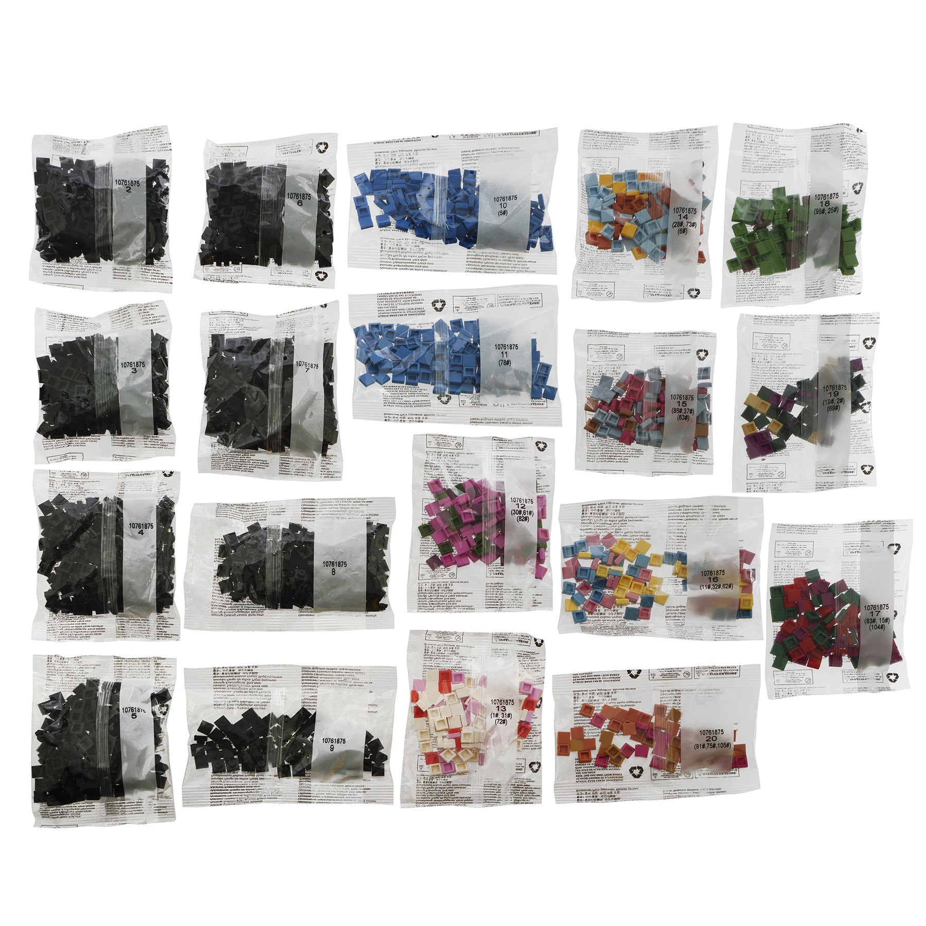 slide 6 of 6, 10" X 10" Flower Field Pixelated Brick Art Kit By Make Market, 10 in x 10 in