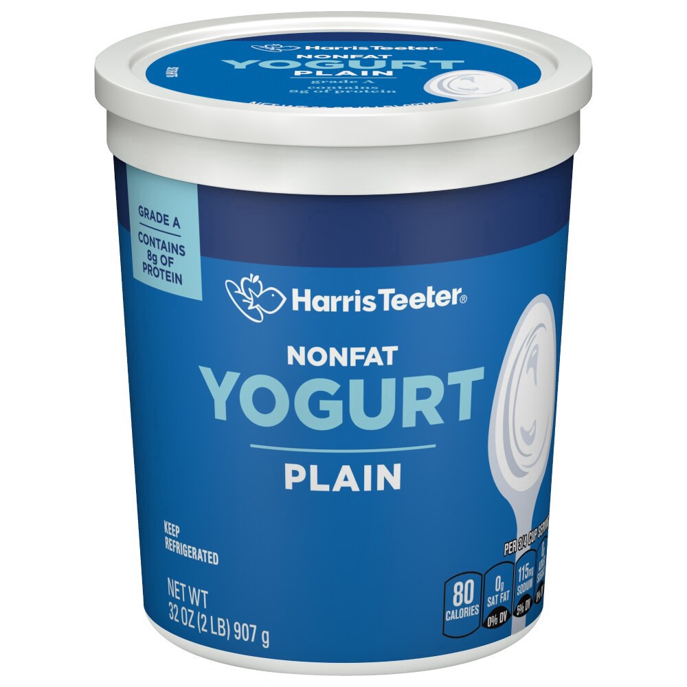 slide 3 of 3, Harris Teeter® Nonfat Plain Yogurt Tub, 32 oz
