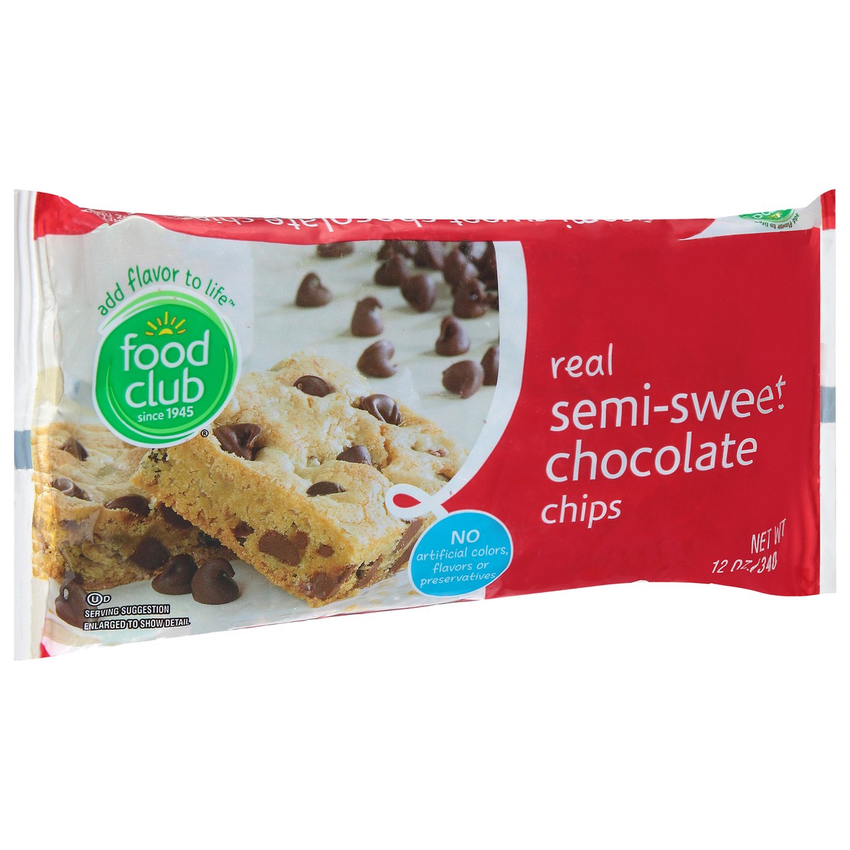 slide 7 of 11, Food Club Real Semi-Sweet Chocolate Chips, 12 oz